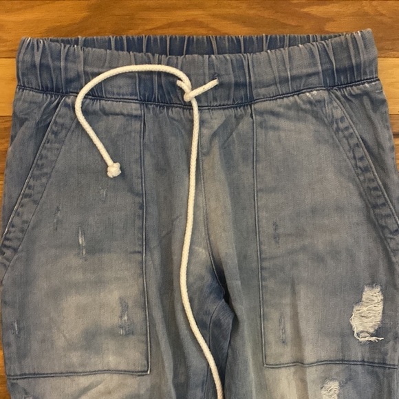 Bella Dahl Women’s Blue Distressed Joggers Size XS - Picture 5 of 9